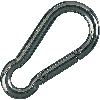 Karabinerhaken, galvanisch verzinkt, Stahl, Ø 6mm, 20/VE
