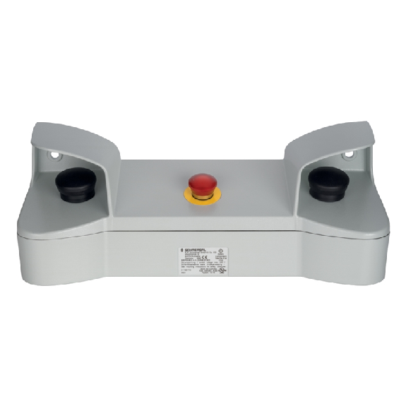 Pupitre métal bi-manuel + 2BP faible force +AU O+F + kit E-stop - SEPG05.3.4.0.22/95.Z1.E1-Lire la description
