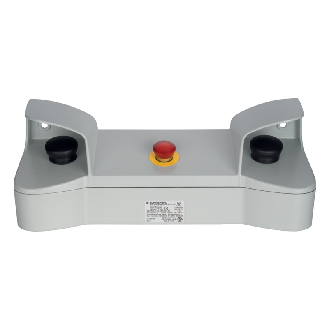 Pupitre métal bi-manuel + 2BP faible force +AU O+F + kit E-stop - SEPG05.3.4.0.22/95.Z1.E1-Lire la description