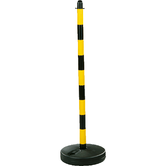 Einzelkettenständer Universal Medi, gelb/schwarz, Kunststoff, Höhe 900mm-Beschreibung lesen