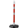 Einzelkettenständer MultiMAX inklusive Fuß, rot-reflektierend, Polypropylen, H 1000mm
