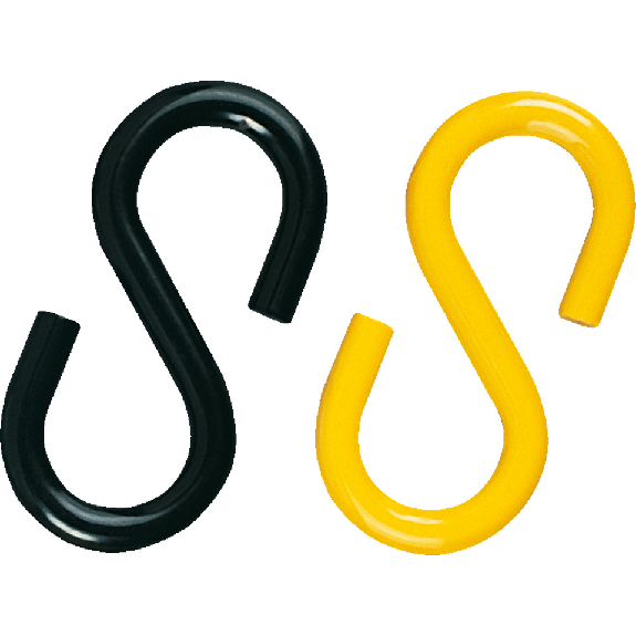 S-Haken, gelb/schwarz, Stahl, feuerverzinkt, Ø 6mm, 20/VE S-Haken, gelb/schwarz, Stahl, feuerverzinkt, Ø 6mm, 20/VE-Beschreibung lesen