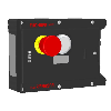 Module dinterverrouillage (magnétique), 1 bouton, arrêt durgence - MGB-L2-ARA-BL3A1-M-R-121024
