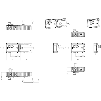 Module dinterverrouillage (magnétique), 1 bouton, arrêt durgence - MGB-L2-ARA-BL3A1-M-R-121024-Lire la description
