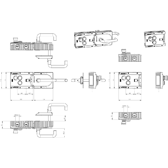 Système d'interverrouillage (magnétique), 2 boutons, arrêt d'urgence - MGB-L2HE-ARA-R-121239 Système d'interverrouillage (magnétique), 2 boutons, arrêt d'urgence - MGB-L2HE-ARA-R-121239-Lire la description