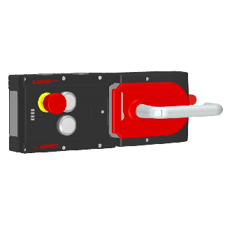 Système d'interverrouillage (magnétique), 2 boutons, arrêt d'urgence - MGB-L2HE-ARA-R-121239-Lire la description