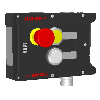 Module dinterverrouillage (mécanique), 2 boutons, arrêt durgence - MGB-L1-ARA-AB8A1-S1-R-117310