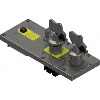 Serrure avec contact 2O 2F 24V avec cache entrée - SCL-2E-2O2F-24V-CE