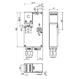 Dispositif d'interverrouillage de sécurité - Zones Ex 1 ou 21 - 1188545 | Ex STM 295 1Ö1S/1Ö1S-R/90°-FE-Lire la description