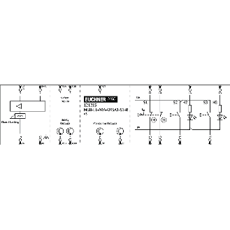 Module dinterverrouillage (mécanique), 2 boutons, arrêt durgence - MGB-L1-ARA-AM5A1-S1-R-121215-Lire la description