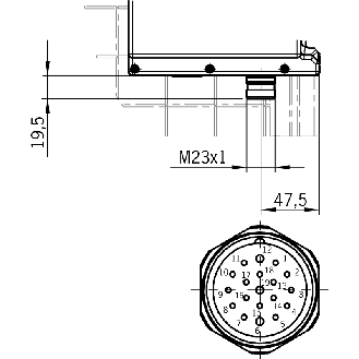 Module dinterverrouillage (mécanique), 2 boutons, arrêt durgence - MGB-L1-ARA-AM5A1-S1-R-121215-Lire la description