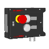 Module dinterverrouillage (mécanique), 2 boutons, arrêt durgence - MGB-L1-ARA-AM5A1-S1-R-121215