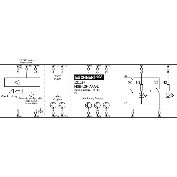 Système dinterverrouillage (magnétique), 2 boutons - MGB-L2H-ARA-L-121114 Système dinterverrouillage (magnétique), 2 boutons - MGB-L2H-ARA-L-121114-Lire la description