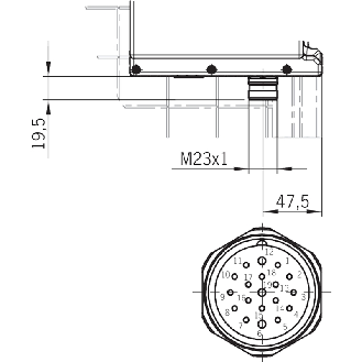 Module d'interverrouillage (mécanique), 2 boutons, arrêt durgence - MGB-L1-ARA-AB8A1-S1-L-117312-Lire la description