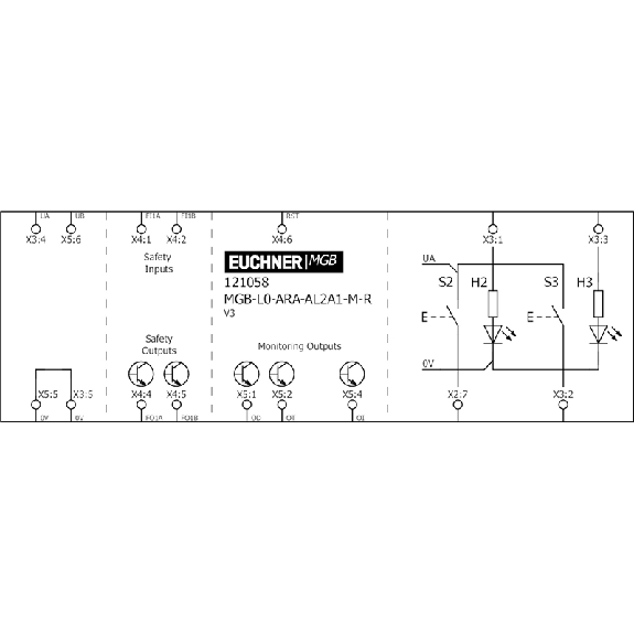 Module de verrouillage, 2 boutons - MGB-L0-ARA-AL2A1-M-R-121058-Lire la description