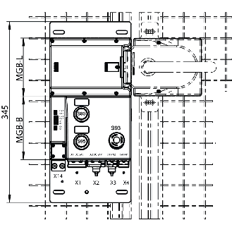 Système d'interverrouillage (magnétique), 3 éléments de commande - MGB-L2HB-PNA-R-121849-Lire la description