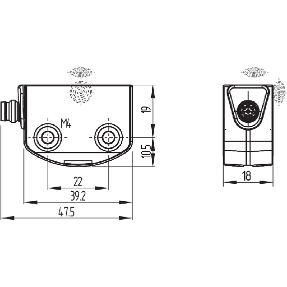 Int. de séc. sans contact RFID P12mm 2xOSSD 1xDIAG, M12 8P+C0.25m - RSS260-D-LSTM12-8-0,25M-Lire la description