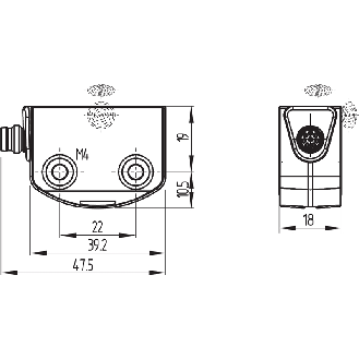 Int. de séc. sans contact RFID P12mm 2xOSSD 1xDIAG, M12 8P+C0.25m - RSS260-D-LSTM12-8-0,25M-Lire la description