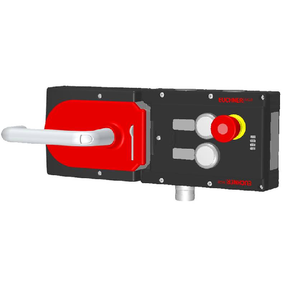 Système d'interverrouillage magnétique avec boutons et arrêt d'urgence Système d'interverrouillage magnétique avec boutons et arrêt d'urgence-Lire la description