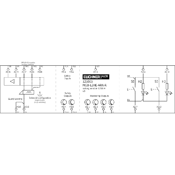 Système d'interverrouillage (magnétique), 2 boutons - MGB-L2HE-ARA-R-121066 Système d'interverrouillage (magnétique), 2 boutons - MGB-L2HE-ARA-R-121066-Lire la description