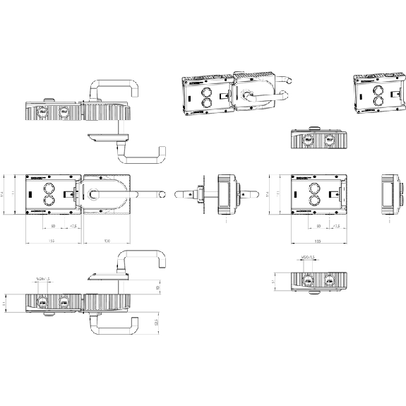 Système d'interverrouillage (magnétique), 2 boutons - MGB-L2HE-ARA-R-121066 Système d'interverrouillage (magnétique), 2 boutons - MGB-L2HE-ARA-R-121066-Lire la description