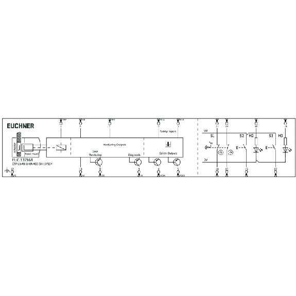 Interrupteur de sécurité à codage par transpondeur CTP-AR, M23 - CTP-L1-AR-U-HA-AEE-SH-137164-Lire la description
