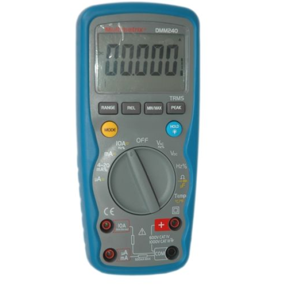 Multimètre numérique portable TRMS 40 000 points, 0.06%, 1000V/10A AC/DC, température Multimètre numérique portable TRMS 40 000 points, 0.06%, 1000V/10A AC/DC, température-Lire la description