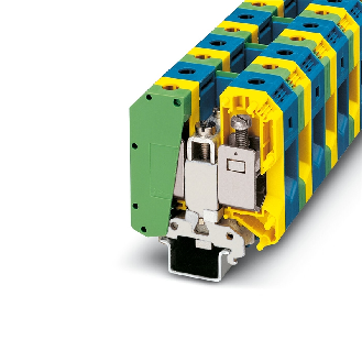Bloc de jonction de protection, à vis, 16 - 50mm², 150A, vert/jaune - UKH  50-PE/N-Lire la description