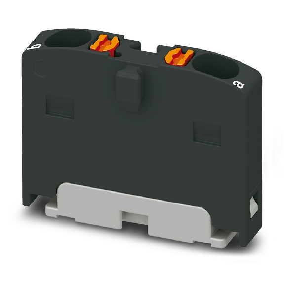 Bloc distributeur, 450V, 17,5A, Push-in, 2x 0,14-2,5mm², noir - PTFIX 2X1,5 BK-Lire la description