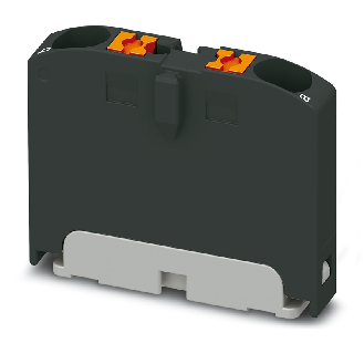 Bloc distributeur, 450V, 24A, Push-in, 2x 0,14-4mm², noir - PTFIX 2X2,5 BK-Lire la description