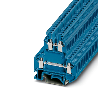 Bloc de jonction à 2 étages, à vis, 0,2 - 4mm², 24A, 500V, bleu - UKK 3 BU-Lire la description