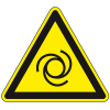 Warnschild Warnung vor automatischem Anlauf, Folie, selbstklebend, SL 200mm, ASR A1.3, DIN EN ISO 7010 W018