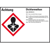GHS-Etikett Dichlormethan, GefStoffV/GHS/CLP, Folie, 148x105mm, 4/Bogen
