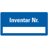 Inventaretikett Inventar-Nr., blau, Dokumentenfolie, Spezialkleber, 40x20mm, 16/Bogen Inventaretikett Inventar-Nr., blau, Dokumentenfolie, Spezialkleber, 40x20mm, 16/Bogen