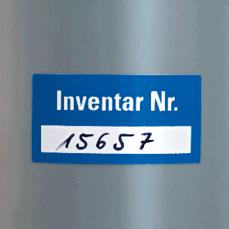 Inventaretikett Inventar-Nr., blau, Dokumentenfolie, Spezialkleber, 40x20mm, 16/Bogen-Beschreibung lesen