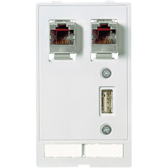Module simple MSDD 1x USB-A 3.0 (femelle/femelle) + 2x RJ45 blindé - 4000-68000-0940000 | MSDD-Lire la description