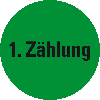 Markierungspunkt 1.Zählung, hellgrün, Haftpapier, ablösbar, Ø 37mm, 10/Bogen