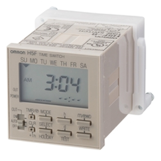 Horloge digitale prog. 48x48; 24H7J SPST-NO 15A-250VAC, 100-240Vac - H5F-B-Lire la description