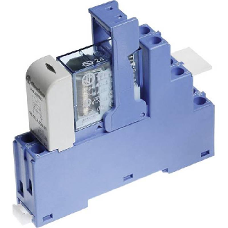 Interface 2RT 8A 24V DC sensible, étrier plastique, bornes à cage - 485270240050SPA (48.52.7.024.0050SPA)-Lire la description