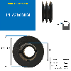 Poleas Poleas trapezoidales con cubo desmontable PFZ20060M Polea trapezoidal de hierro fundido tipo SPZ / Z con cubo desmontable serie 1108 con 2 ranuras, diámetro de paso 60 mm
