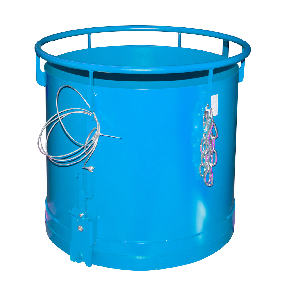 Contenitore rotondo RB 450 verniciato azzurro-Leggi tutto