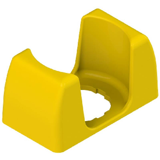 Collerette de protection rectangulaire ouverte jaune-Lire la description