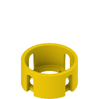 Collerette de protection cylindrique jaune avec 4 fentes Ø40x20mm-Lire la description