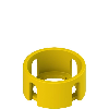 Collerette de protection cylindrique jaune avec 4 fentes Ø40x20mm Collerette de protection cylindrique jaune avec 4 fentes Ø40x20mm