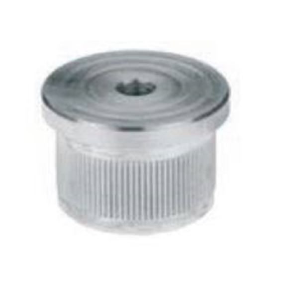 Bouchon taraudé pour tubes ronds Ø50x4, M10, Aluminium - 90321 Bouchon taraudé pour tubes ronds Ø50x4, M10, Aluminium - 90321-Lire la description