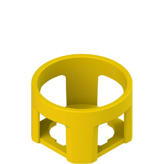 Collerette de protection cylindrique jaune avec 4 fentes Ø43x27mm-Lire la description