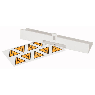 Jeu de capots plombables FI, 2 module + étiquettes danger /PFGM - Z-RC/AK-2TE-Lire la description