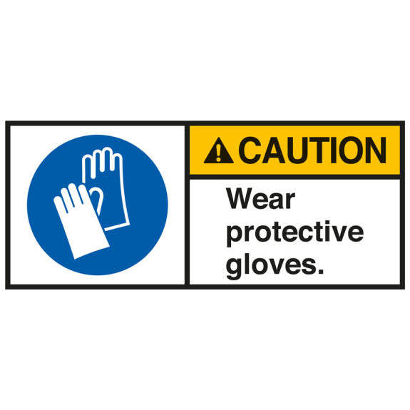 ANSI-Aufkleber CAUTION Wear protective gloves,UL anerk.,Folie,70x160mm,2/Bogen ANSI-Aufkleber CAUTION Wear protective gloves,UL anerk.,Folie,70x160mm,2/Bogen-Beschreibung lesen