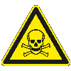 Warnschild Warnung vor giftigen Stoffen, Folie, selbstklebend, SL 100mm, ASR A1.3, DIN EN ISO 7010 W016 Warnschild Warnung vor giftigen Stoffen, Folie, selbstklebend, SL 100mm, ASR A1.3, DIN EN ISO 7010 W016