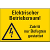 Warnschild Elektrischer Betriebsraum! Zutritt ..., Kunststoff, 200x300mm Warnschild Elektrischer Betriebsraum! Zutritt ..., Kunststoff, 200x300mm